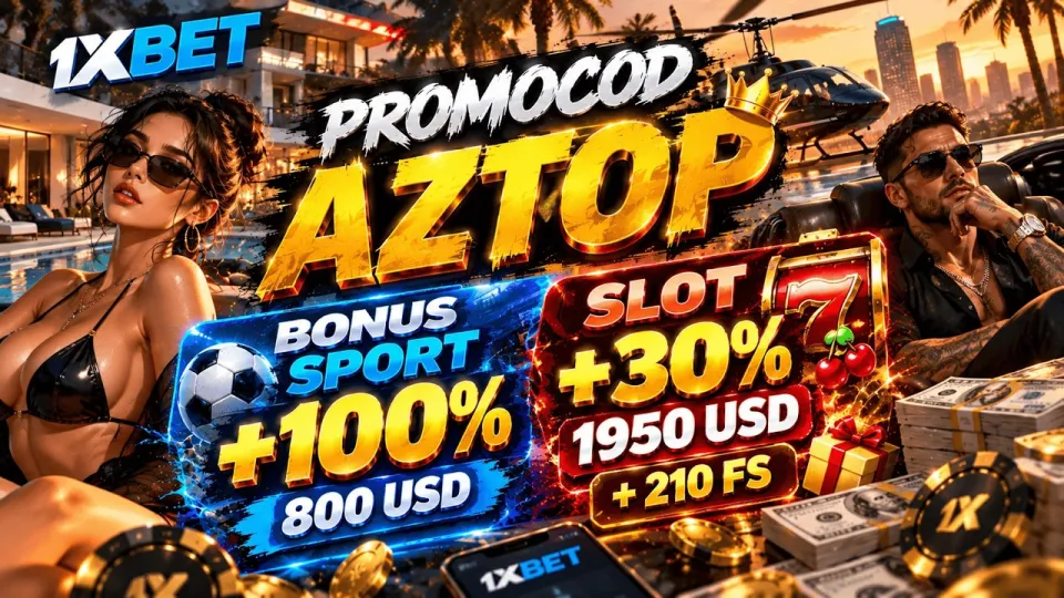 1xbet ro'yxatdan o'tish, tez hisob ochish va AZTOP promokodi